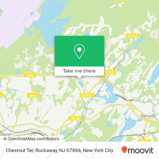 Mapa de Chestnut Ter, Rockaway, NJ 07866