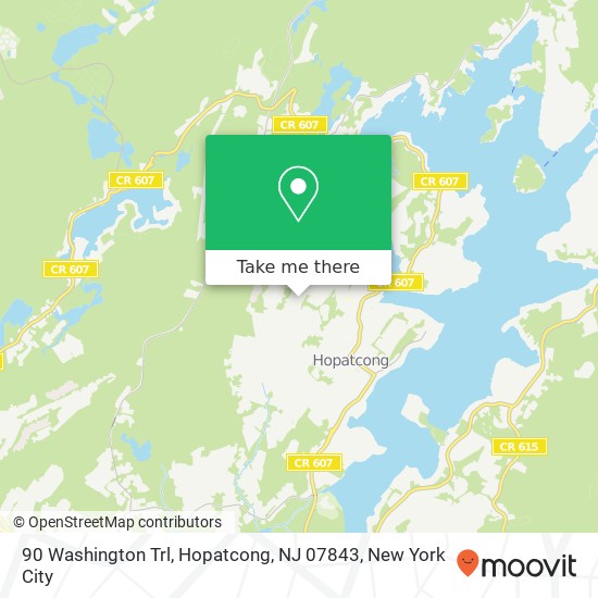 Mapa de 90 Washington Trl, Hopatcong, NJ 07843