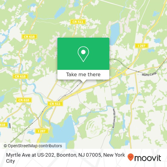 Myrtle Ave at US-202, Boonton, NJ 07005 map