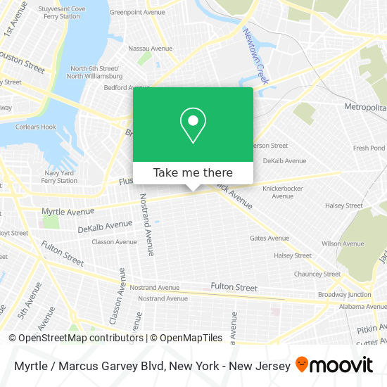 Mapa de Myrtle / Marcus Garvey Blvd