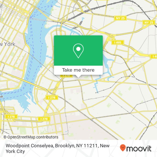 Mapa de Woodpoint Conselyea, Brooklyn, NY 11211
