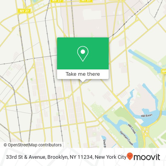 Mapa de 33rd St & Avenue, Brooklyn, NY 11234