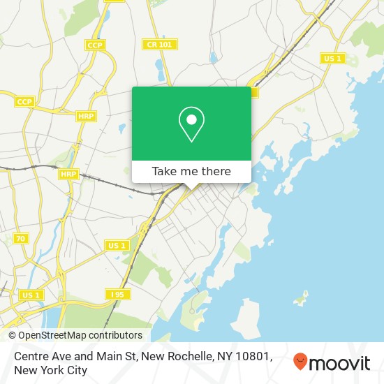 Mapa de Centre Ave and Main St, New Rochelle, NY 10801