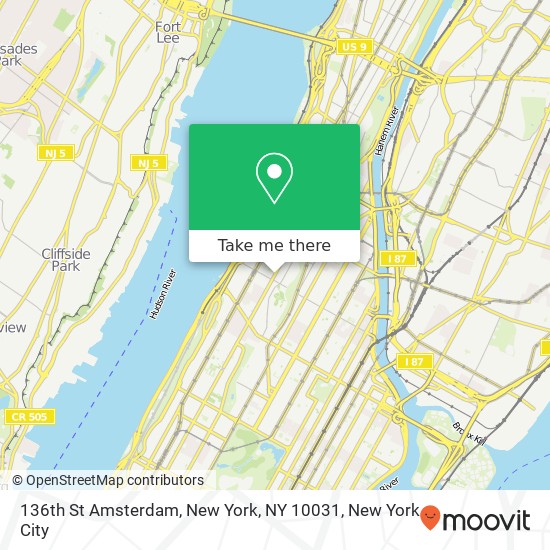 136th St Amsterdam, New York, NY 10031 map