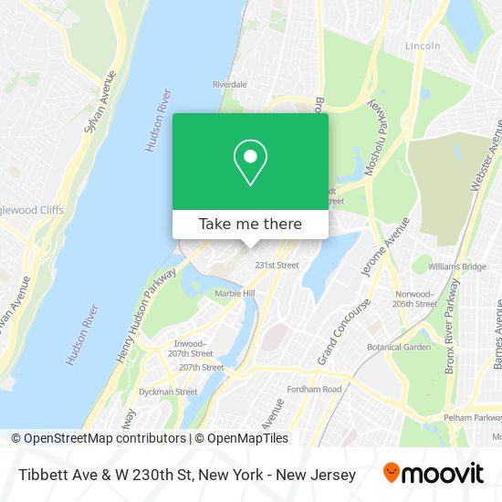 Mapa de Tibbett Ave & W 230th St