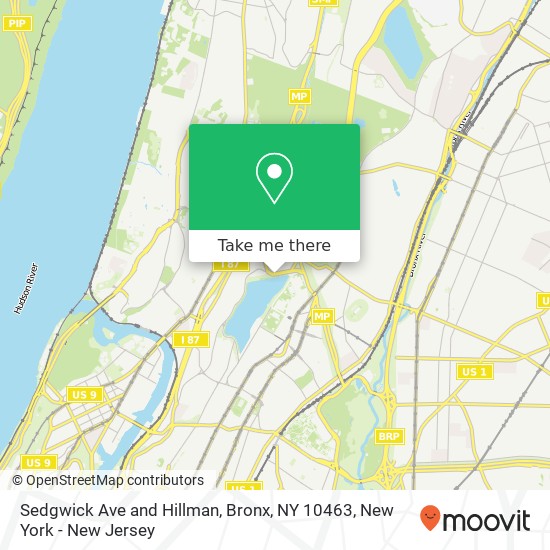 Sedgwick Ave and Hillman, Bronx, NY 10463 map