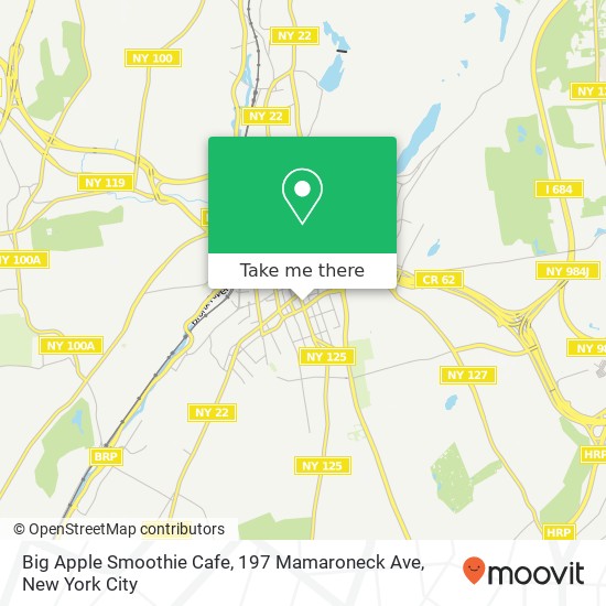 Mapa de Big Apple Smoothie Cafe, 197 Mamaroneck Ave
