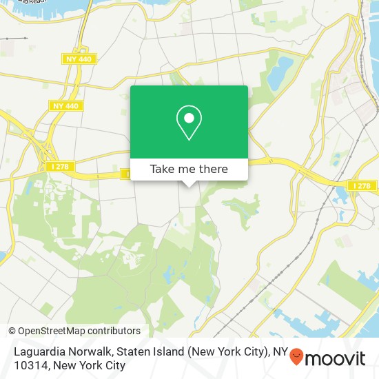 Mapa de Laguardia Norwalk, Staten Island (New York City), NY 10314