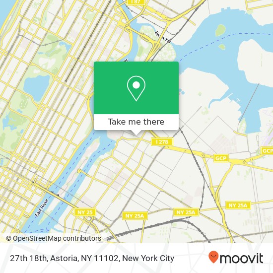 Mapa de 27th 18th, Astoria, NY 11102