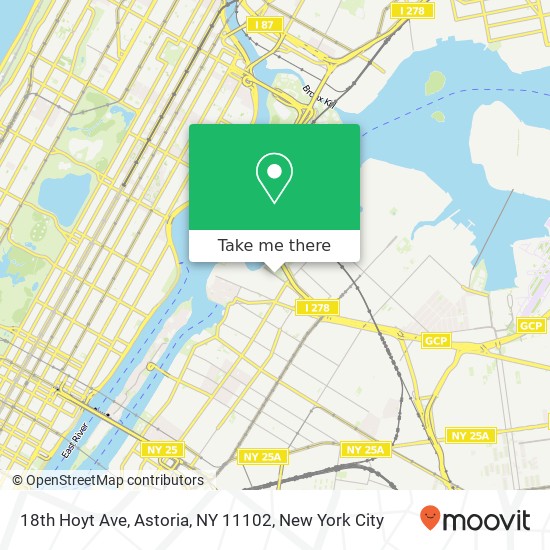 Mapa de 18th Hoyt Ave, Astoria, NY 11102