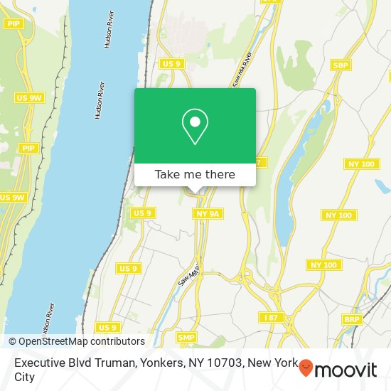 Mapa de Executive Blvd Truman, Yonkers, NY 10703