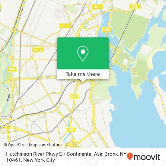 Mapa de Hutchinson River Pkwy E / Continental Ave, Bronx, NY 10461