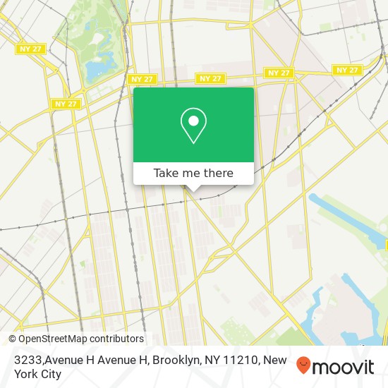 Mapa de 3233,Avenue H Avenue H, Brooklyn, NY 11210