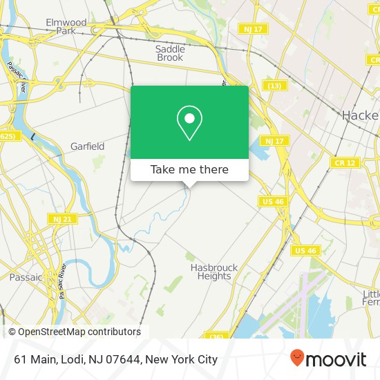 Mapa de 61 Main, Lodi, NJ 07644