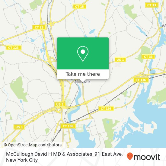 McCullough David H MD & Associates, 91 East Ave map