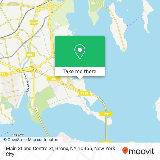 Main St and Centre St, Bronx, NY 10465 map