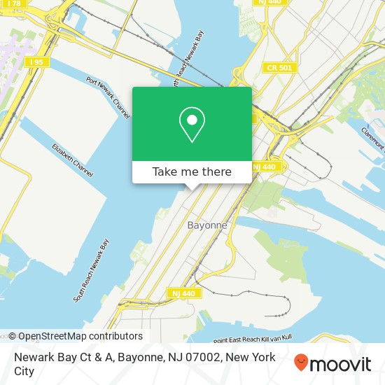 Newark Bay Ct & A, Bayonne, NJ 07002 map