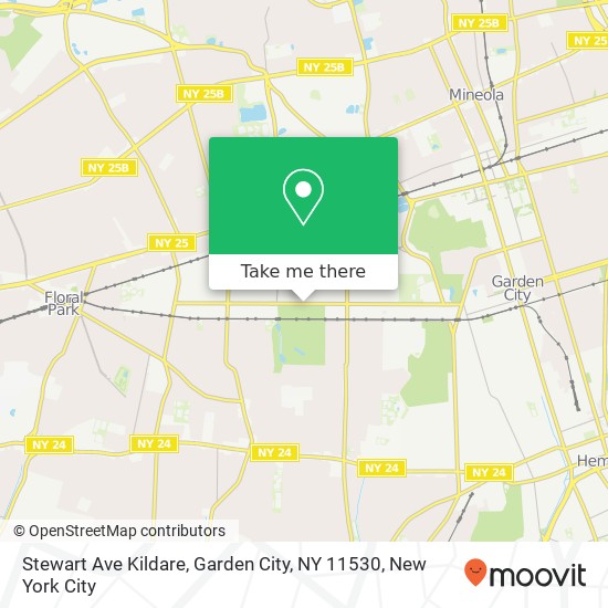Mapa de Stewart Ave Kildare, Garden City, NY 11530