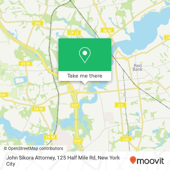 Mapa de John Sikora Attorney, 125 Half Mile Rd