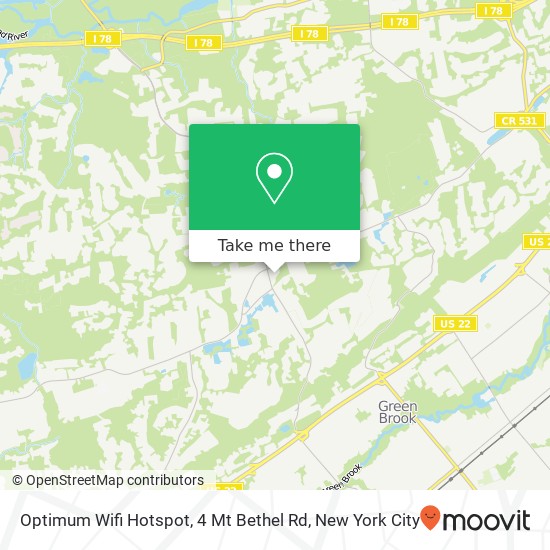 Mapa de Optimum Wifi Hotspot, 4 Mt Bethel Rd