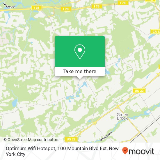 Optimum Wifi Hotspot, 100 Mountain Blvd Ext map