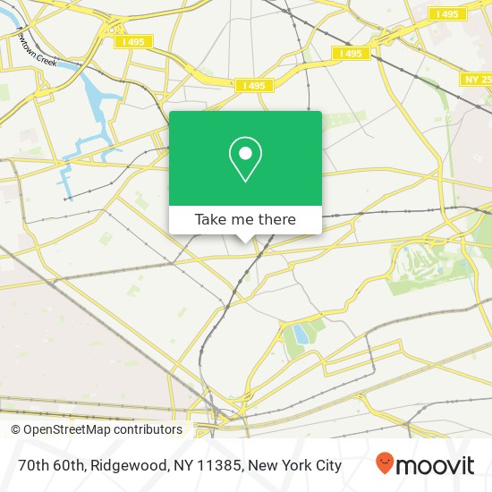 Mapa de 70th 60th, Ridgewood, NY 11385