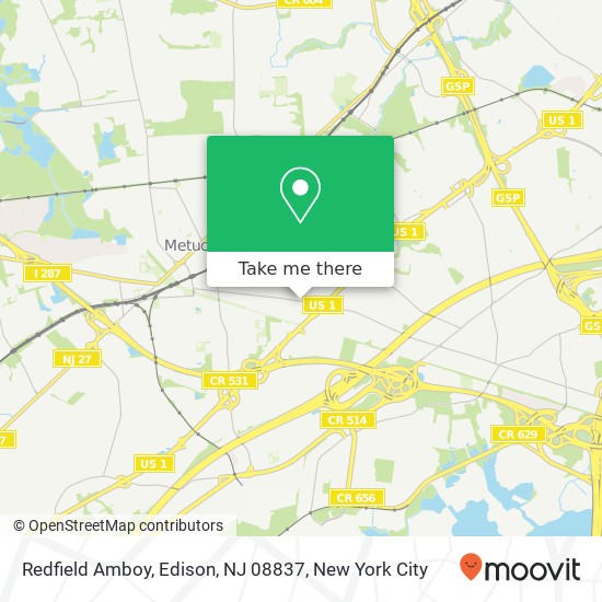 Redfield Amboy, Edison, NJ 08837 map