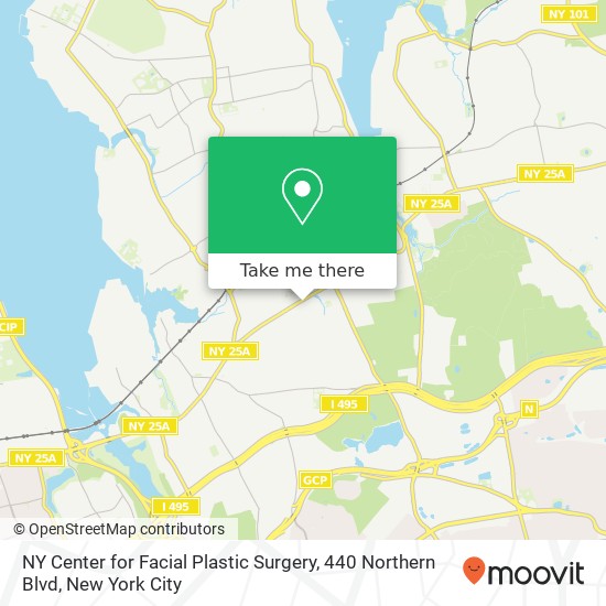 Mapa de NY Center for Facial Plastic Surgery, 440 Northern Blvd