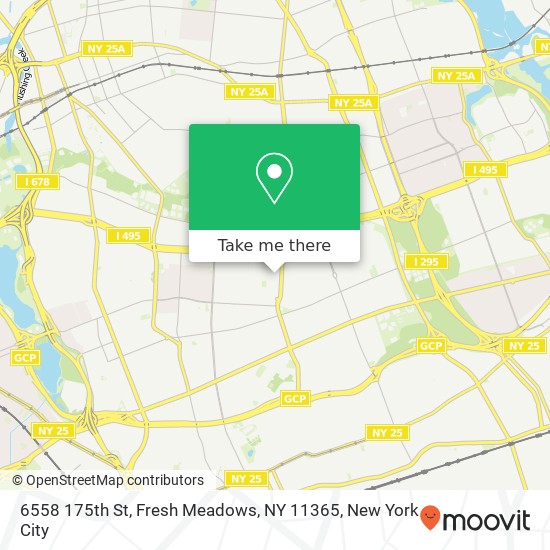 6558 175th St, Fresh Meadows, NY 11365 map