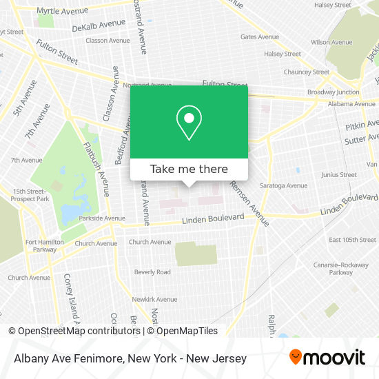 Albany Ave Fenimore map