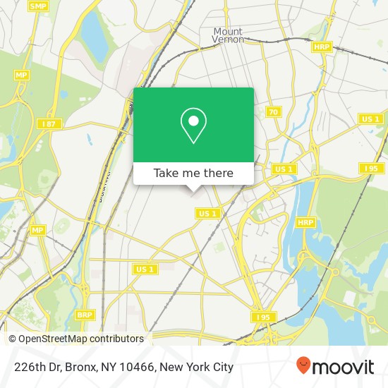 Mapa de 226th Dr, Bronx, NY 10466