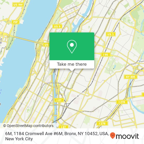 6M, 1184 Cromwell Ave #6M, Bronx, NY 10452, USA map