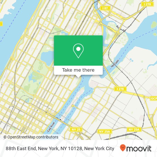 Mapa de 88th East End, New York, NY 10128