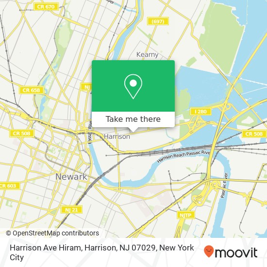 Harrison Ave Hiram, Harrison, NJ 07029 map