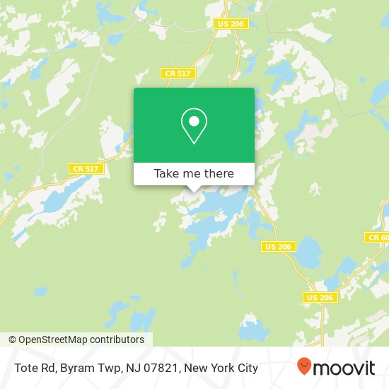 Tote Rd, Byram Twp, NJ 07821 map