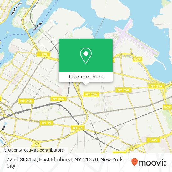 Mapa de 72nd St 31st, East Elmhurst, NY 11370