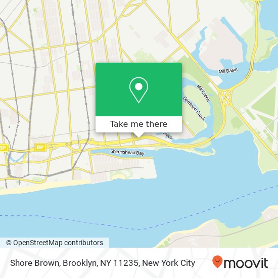 Mapa de Shore Brown, Brooklyn, NY 11235