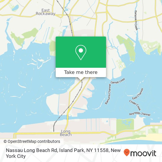 Mapa de Nassau Long Beach Rd, Island Park, NY 11558