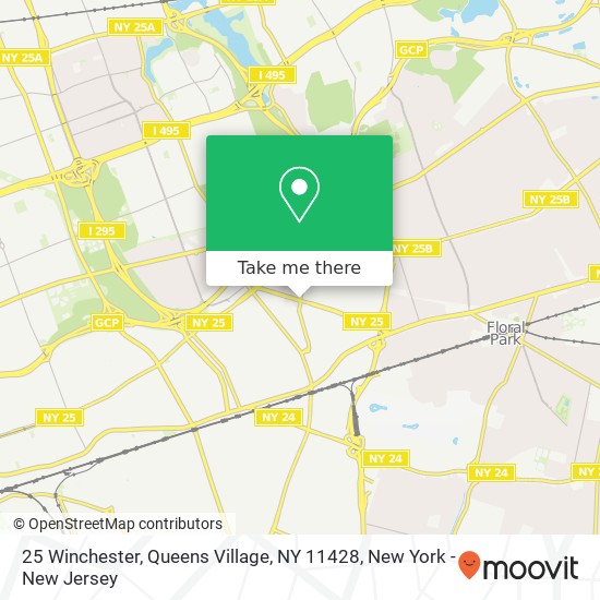 Mapa de 25 Winchester, Queens Village, NY 11428