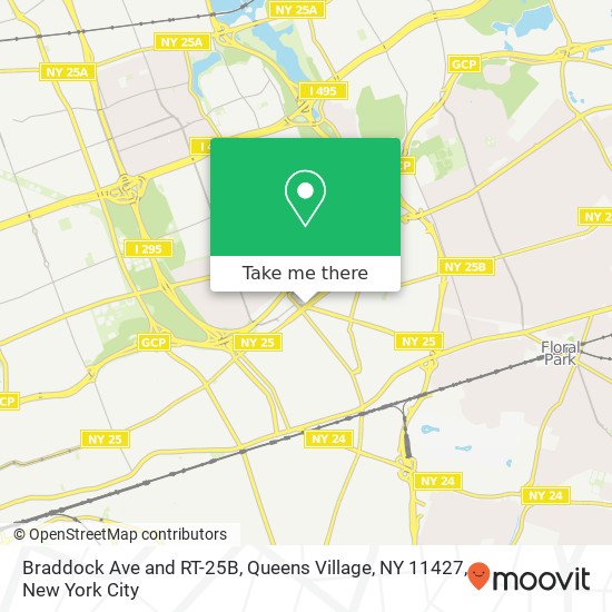 Mapa de Braddock Ave and RT-25B, Queens Village, NY 11427
