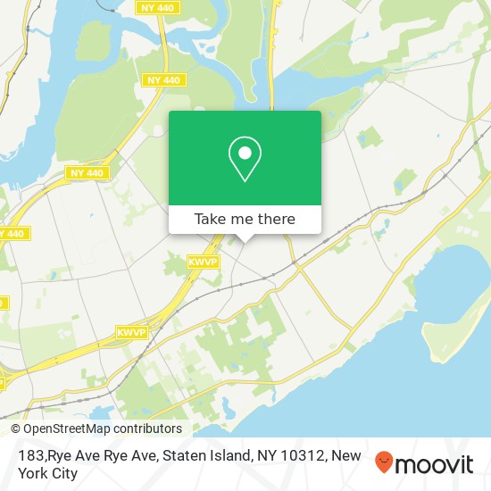 Mapa de 183,Rye Ave Rye Ave, Staten Island, NY 10312