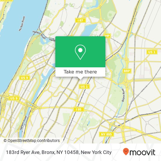 Mapa de 183rd Ryer Ave, Bronx, NY 10458