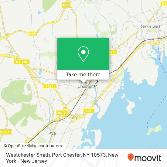 Mapa de Westchester Smith, Port Chester, NY 10573