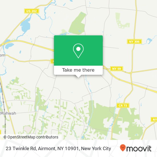 Mapa de 23 Twinkle Rd, Airmont, NY 10901
