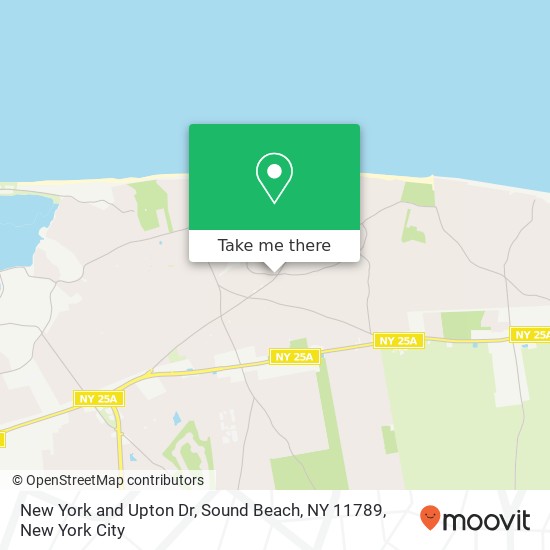 Mapa de New York and Upton Dr, Sound Beach, NY 11789