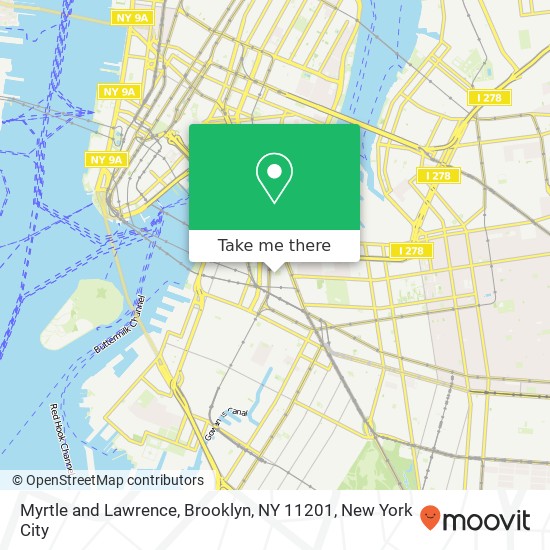 Myrtle and Lawrence, Brooklyn, NY 11201 map