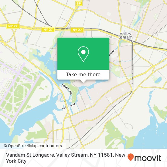 Mapa de Vandam St Longacre, Valley Stream, NY 11581