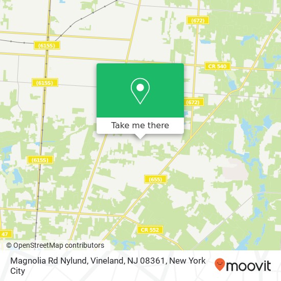 Mapa de Magnolia Rd Nylund, Vineland, NJ 08361