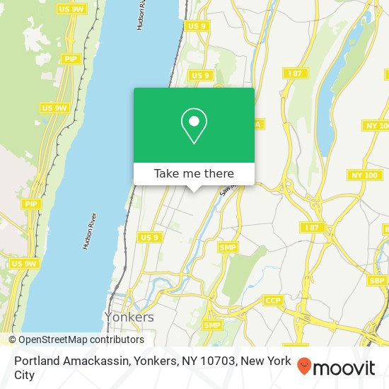 Mapa de Portland Amackassin, Yonkers, NY 10703