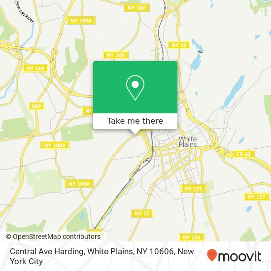 Mapa de Central Ave Harding, White Plains, NY 10606